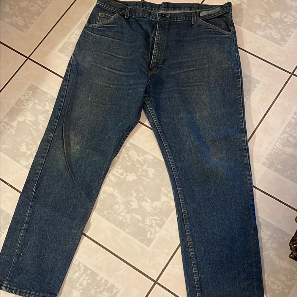 Bulwark FR Blue Relaxed Fit Jeans with Faded Details